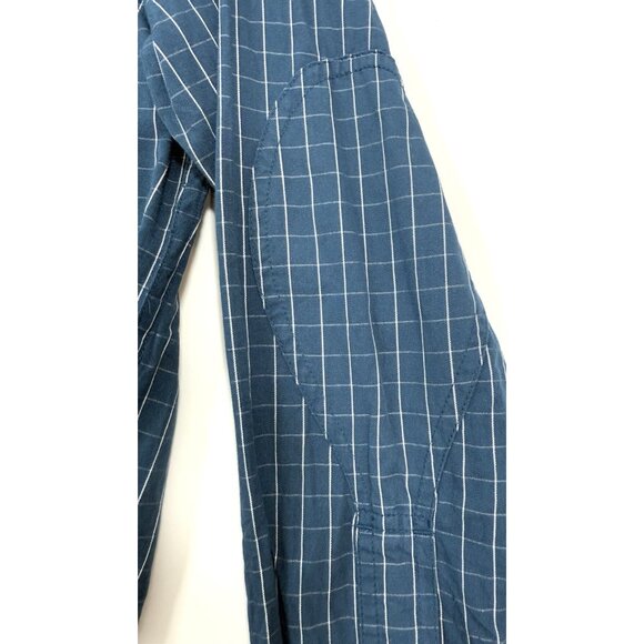 Best Made Co Mens Shirt Long Sleeve Size Medium Plaid Blue Cotton Elbow Patches - Picture 6 of 12